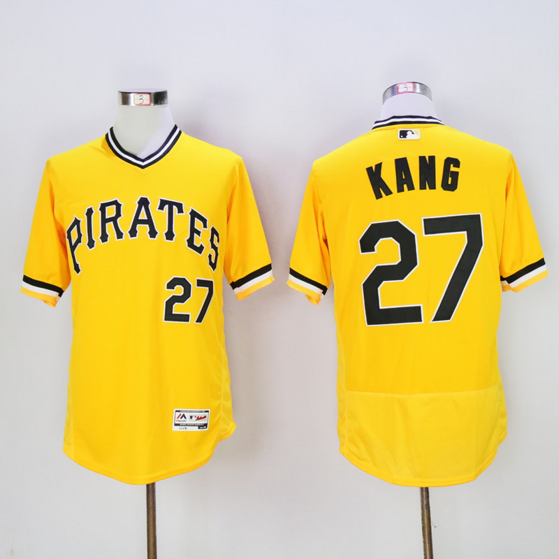 Men Pittsburgh Pirates #27 Kang Yellow Elite MLB Jerseys